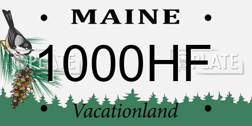 1000HF Maine License Plate