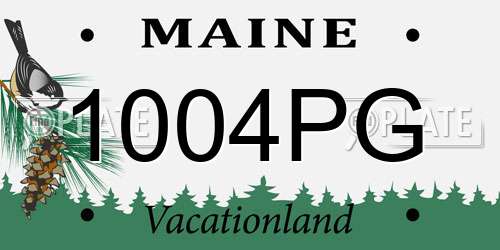 1004PG Maine License Plate
