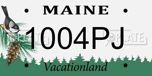 1004PJ Maine License Plate