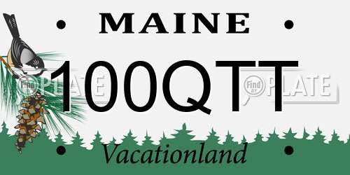 100QTT Maine License Plate
