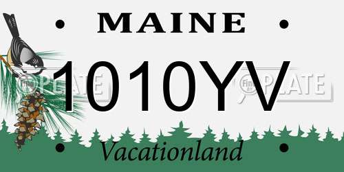 1010YV Maine License Plate