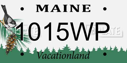 1015WP Maine License Plate