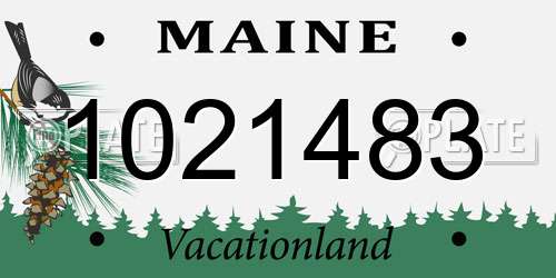 1021483 Maine License Plate