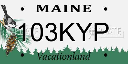 103KYP Maine License Plate