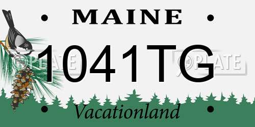 1041TG Maine License Plate