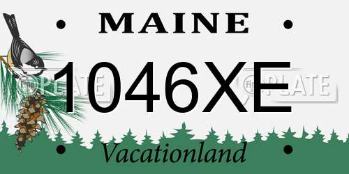 1046XE Maine License Plate