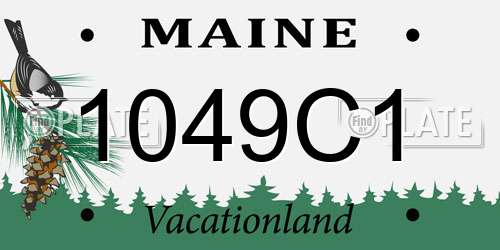 1049C1 Maine License Plate