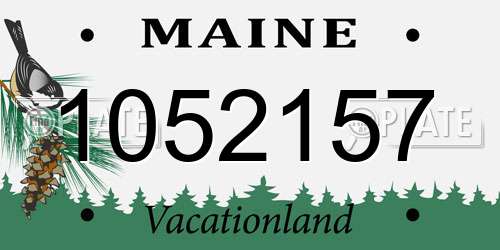 1052157 Maine License Plate