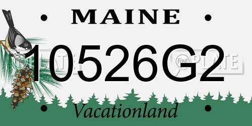 10526G2 Maine License Plate