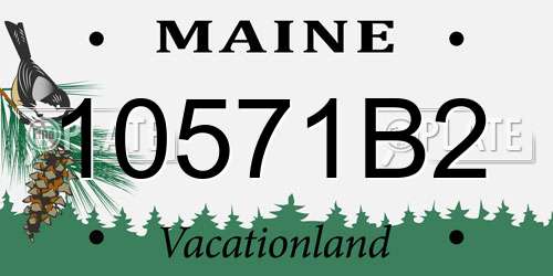 10571B2 Maine License Plate