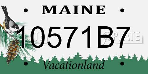 10571B7 Maine License Plate