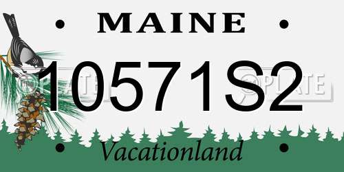 10571S2 Maine License Plate