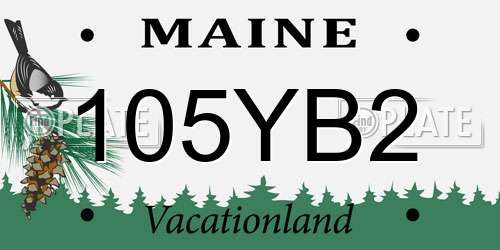 105YB2 Maine License Plate