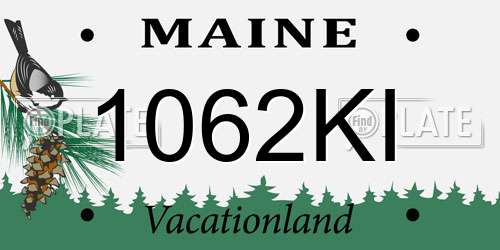 1062KI Maine License Plate