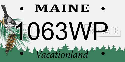 1063WP Maine License Plate