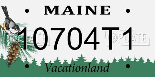 10704T1 Maine License Plate
