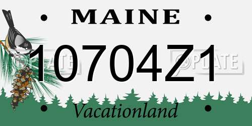 10704Z1 Maine License Plate