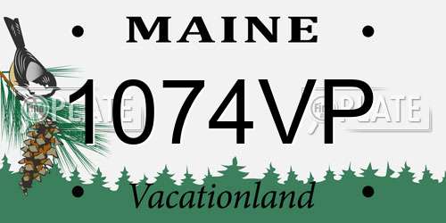 1074VP Maine License Plate