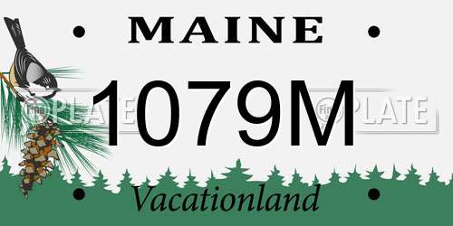 1079M Maine License Plate
