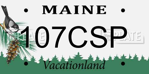 107CSP Maine License Plate