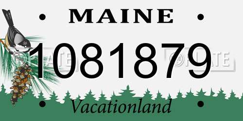 1081879 Maine License Plate