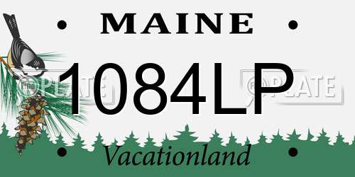 1084LP Maine License Plate