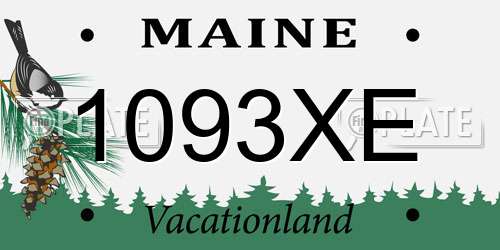 1093XE Maine License Plate