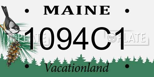 1094C1 Maine License Plate