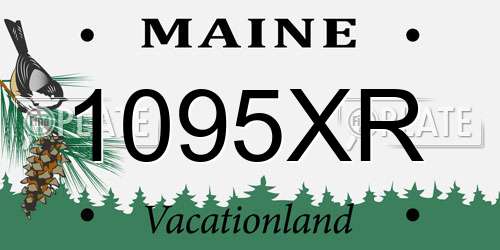 1095XR Maine License Plate