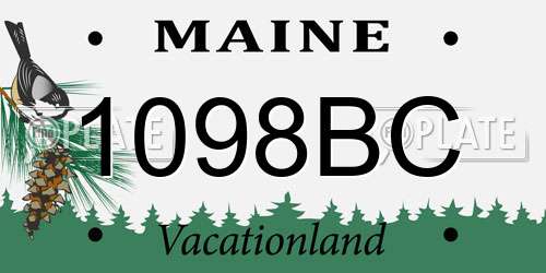 1098BC Maine License Plate