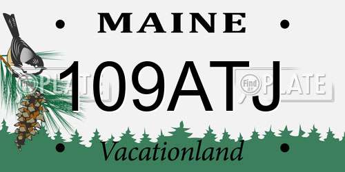 109ATJ Maine License Plate