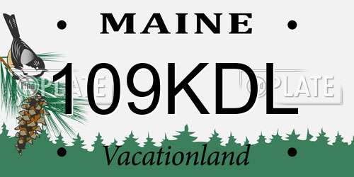 109KDL Maine License Plate