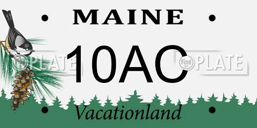 10AC Maine License Plate