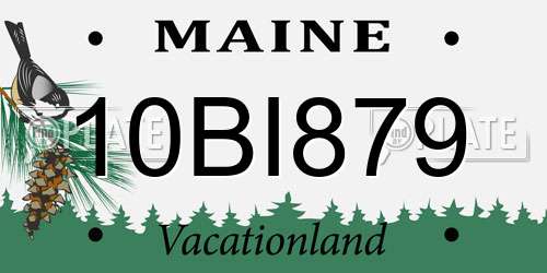 10BI879 Maine License Plate