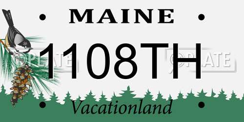 1108TH Maine License Plate