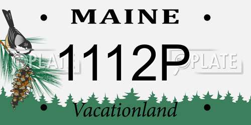 1112P Maine License Plate