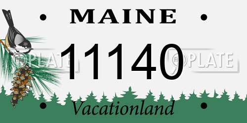 11140 Maine License Plate