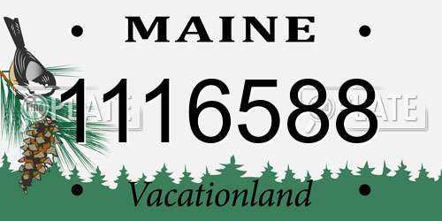 1116588 Maine License Plate