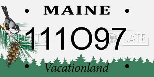 111O97 Maine License Plate