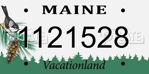 1121528 Maine License Plate
