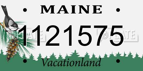 1121575 Maine License Plate