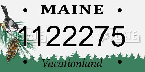 1122275 Maine License Plate