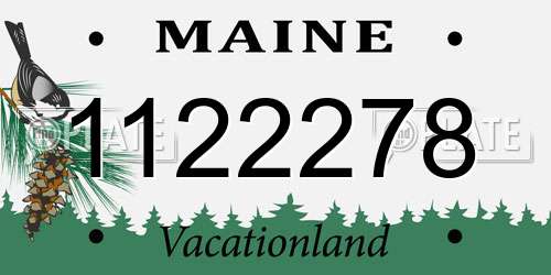 1122278 Maine License Plate