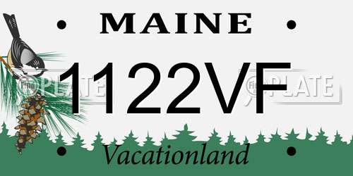 1122VF Maine License Plate