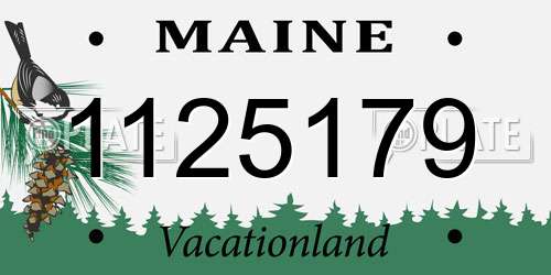1125179 Maine License Plate