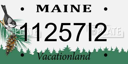 11257I2 Maine License Plate