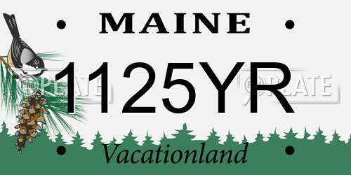 1125YR Maine License Plate