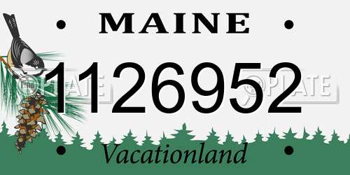 1126952 Maine License Plate