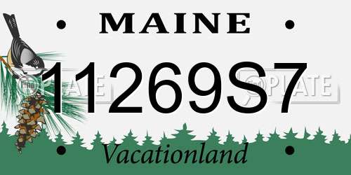 11269S7 Maine License Plate