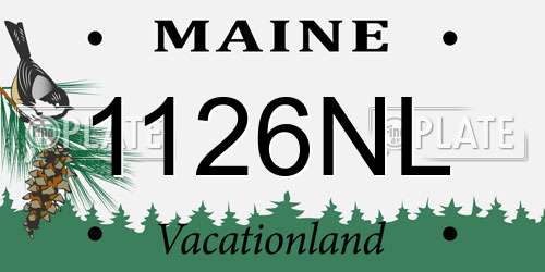 1126NL Maine License Plate